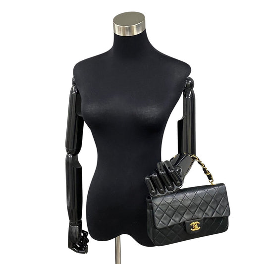 Chanel CC Matelasse Flap Top Handle Bag  Leather Handbag in New Condition