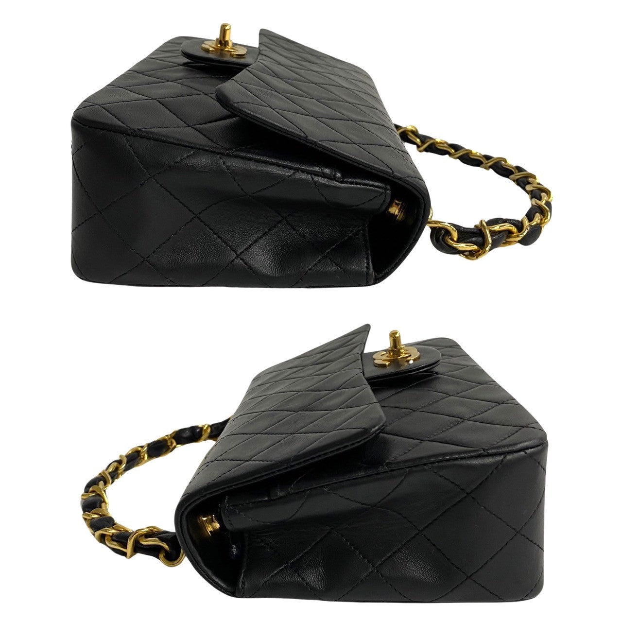 Chanel CC Matelasse Flap Top Handle Bag  Leather Handbag in New Condition