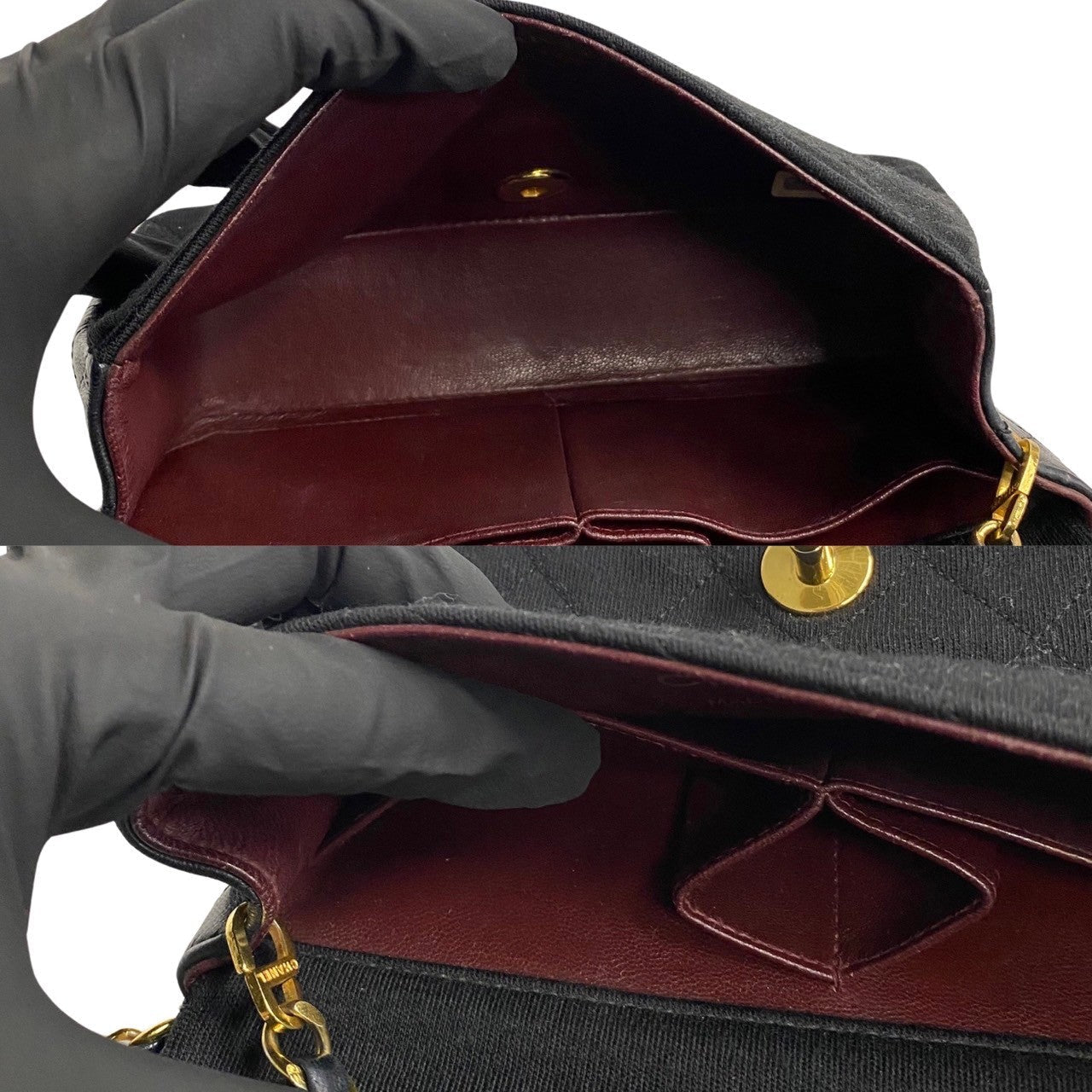 Chanel CC Satin Jersey Full Flap Bag Canvas Crossbody Bag
