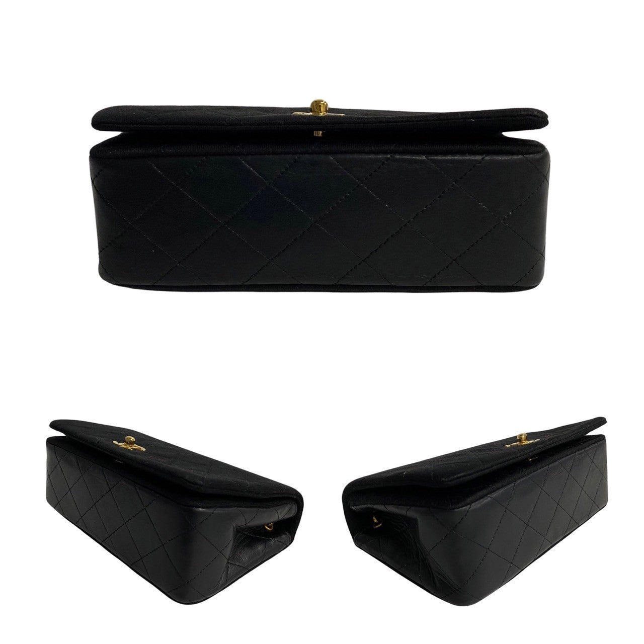 Chanel CC Satin Jersey Full Flap Bag Canvas Crossbody Bag