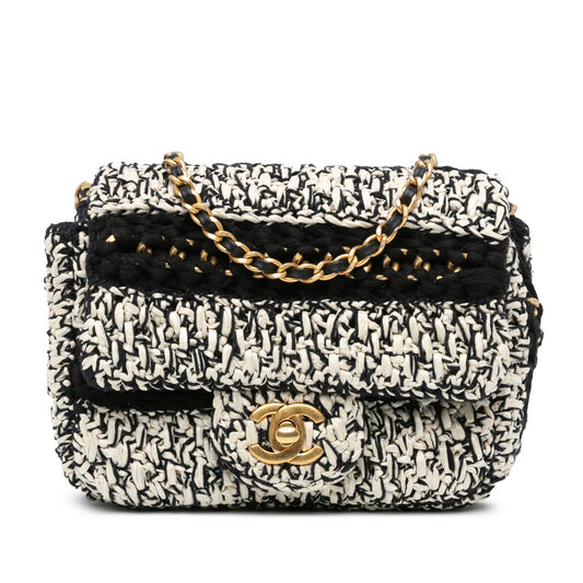 Chanel Sac Raffia Braided with Love Flap