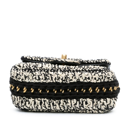 Chanel Sac Raffia Braided with Love Flap