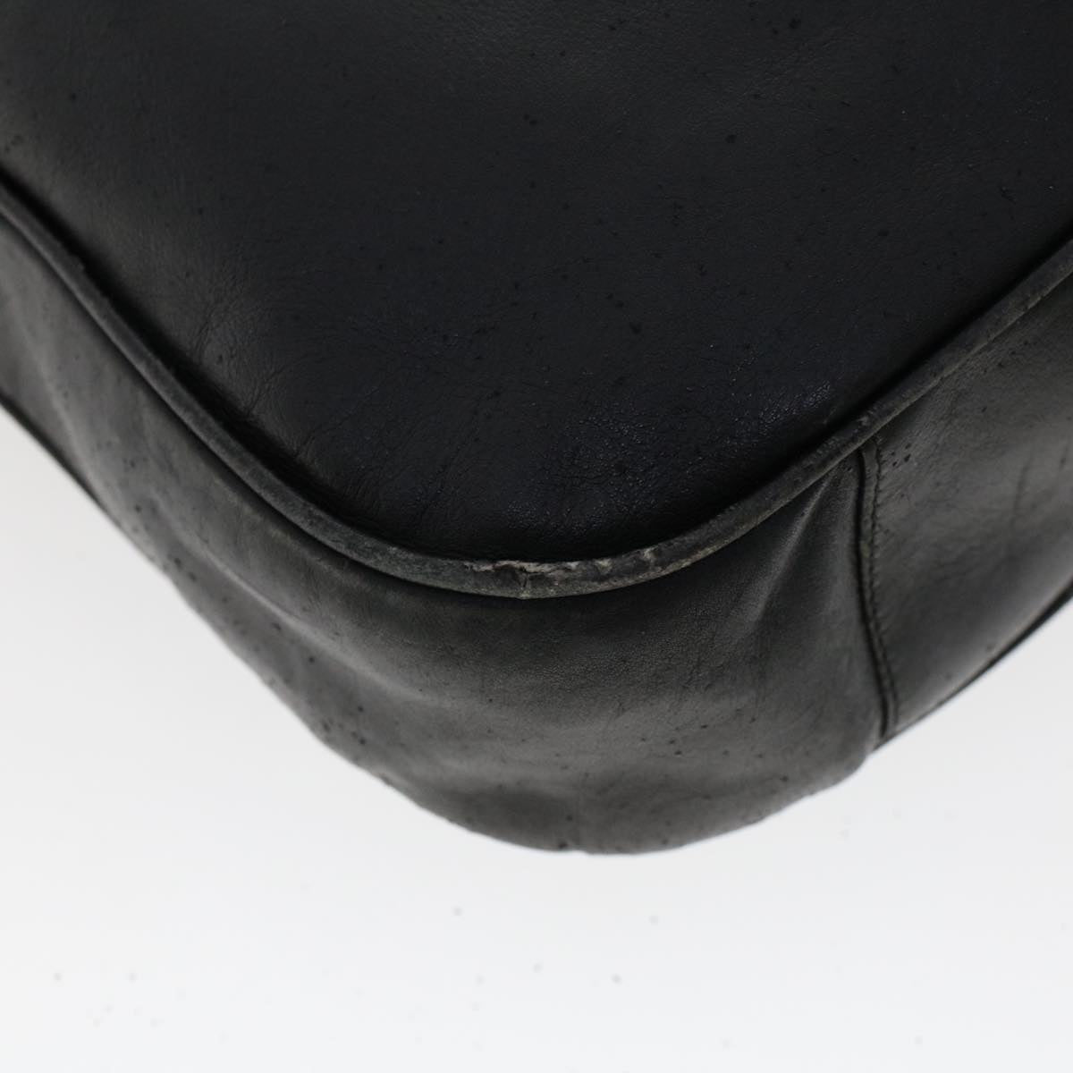 GUCCI Bamboo Shoulder Bag Leather 2way Black  46000