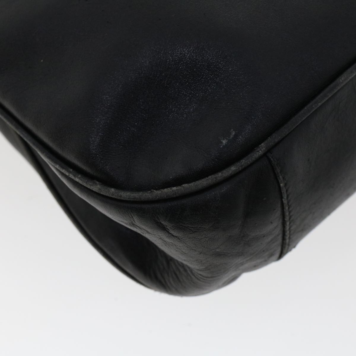 GUCCI Bamboo Shoulder Bag Leather 2way Black  46000