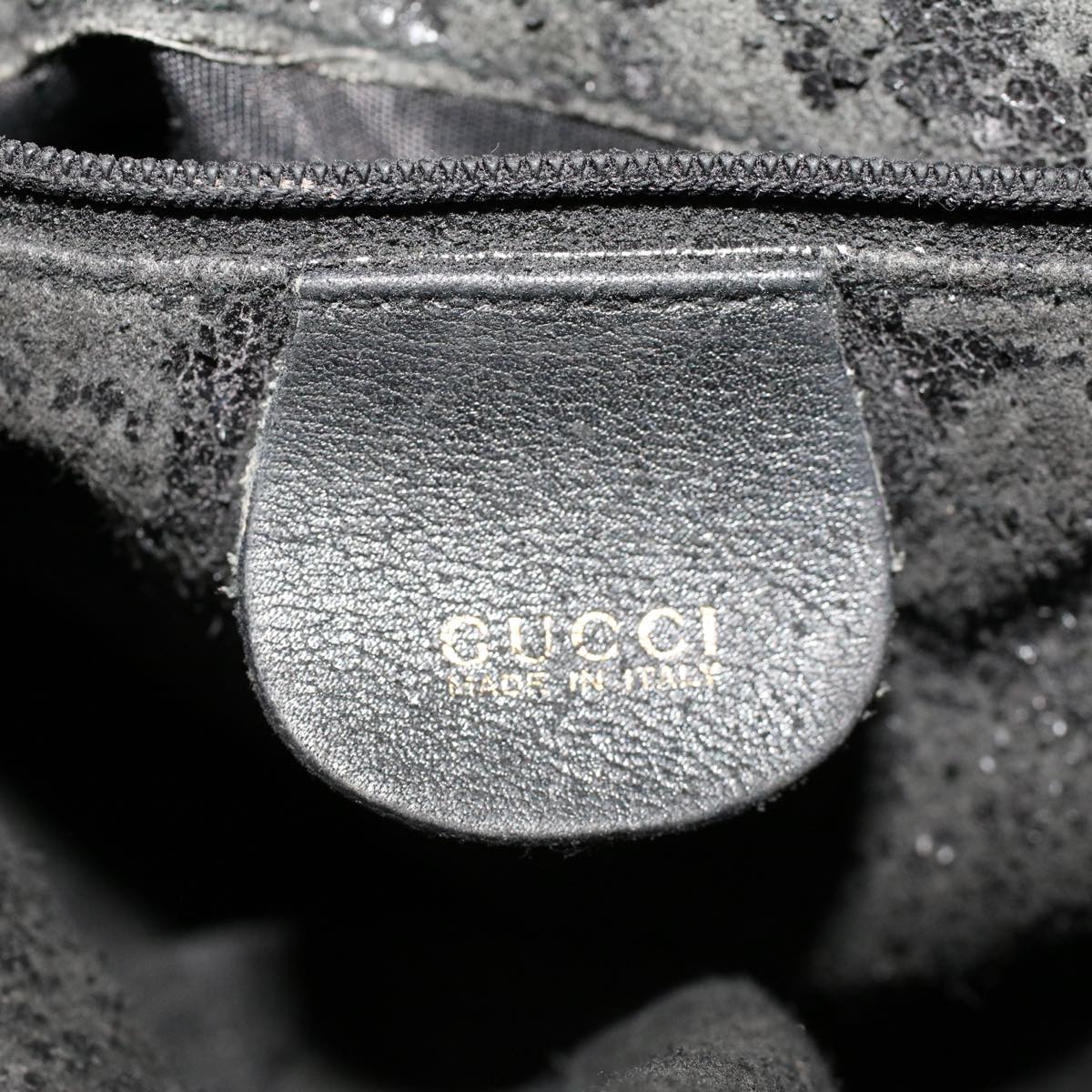GUCCI Bamboo Shoulder Bag Leather 2way Black  46000
