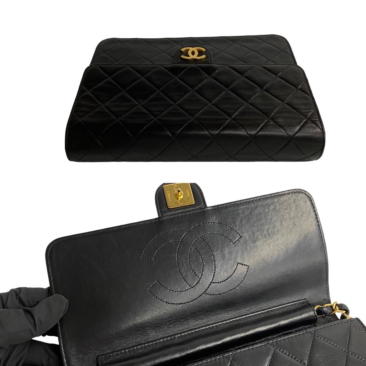 Chanel CC Matelasse Flap Bag  Leather Crossbody Bag in New Condition