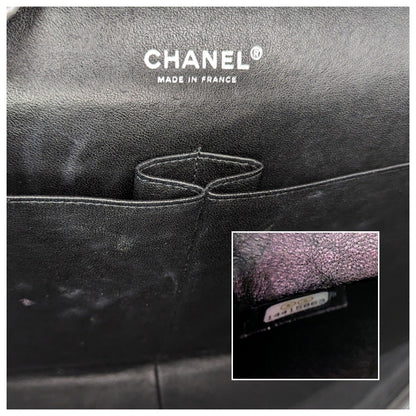 Chanel Patent Quilted Maxi Classic Double Flap Black