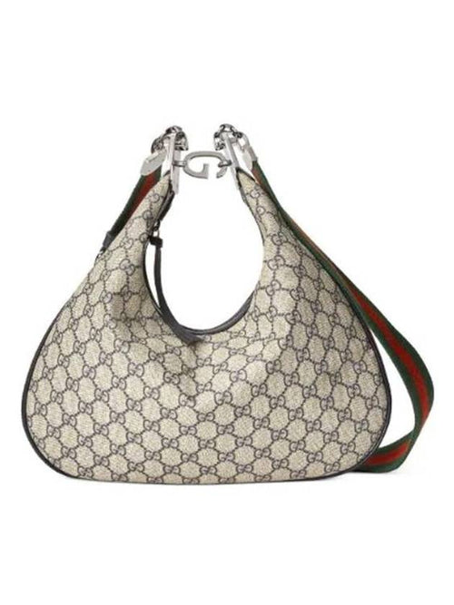 Gucci Attache Large Shoulder Bag Beige