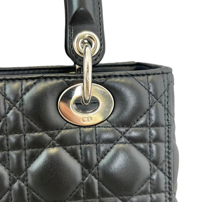 Classic Lambskin Medium Lady Dior Black SHW