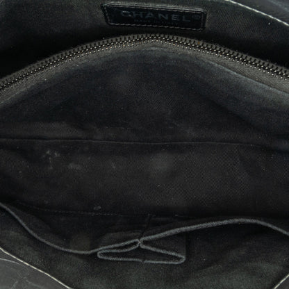 Gray Chanel Small Quilted Aged Calfskin Coco Satchel
