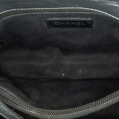 Gray Chanel Small Quilted Aged Calfskin Coco Satchel