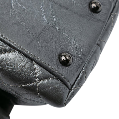 Gray Chanel Small Quilted Aged Calfskin Coco Satchel