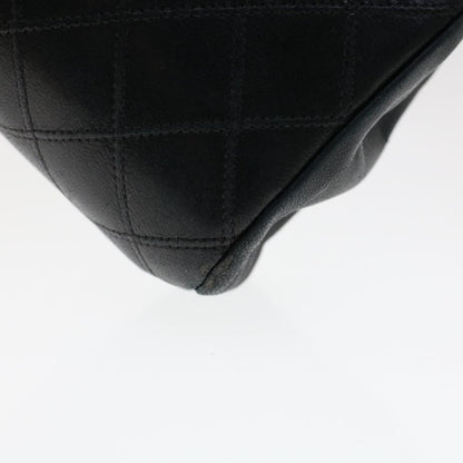 CHANEL Pouch Lamb Skin Black CC 47074