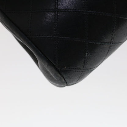 CHANEL Pouch Lamb Skin Black CC 47074