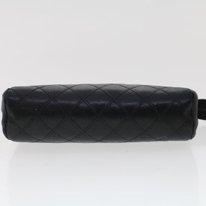 CHANEL Pouch Lamb Skin Black CC 47074