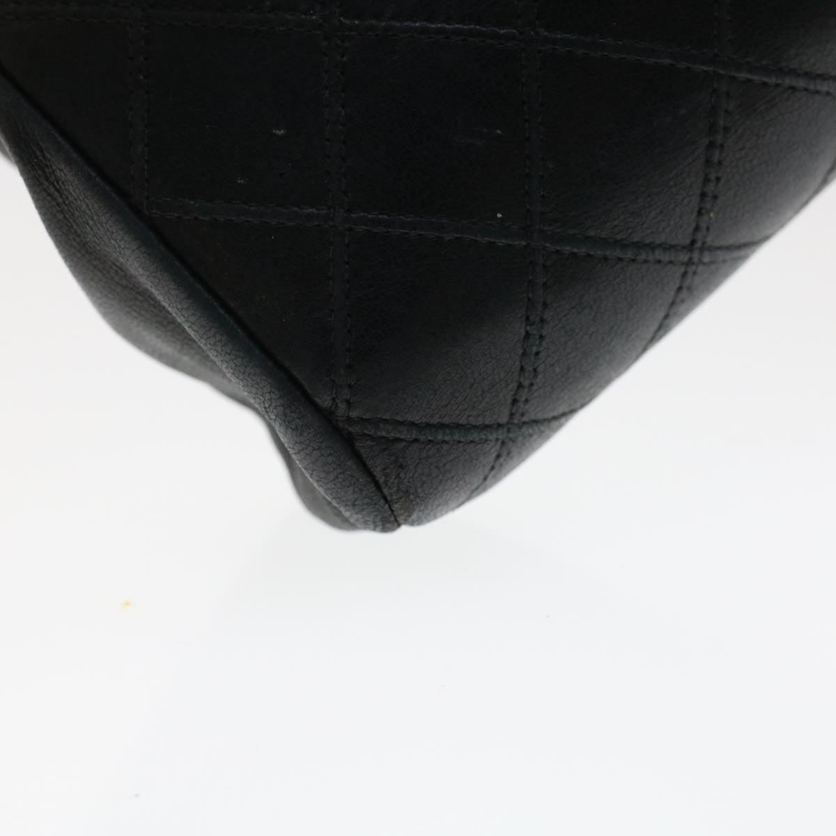 CHANEL Pouch Lamb Skin Black CC 47074