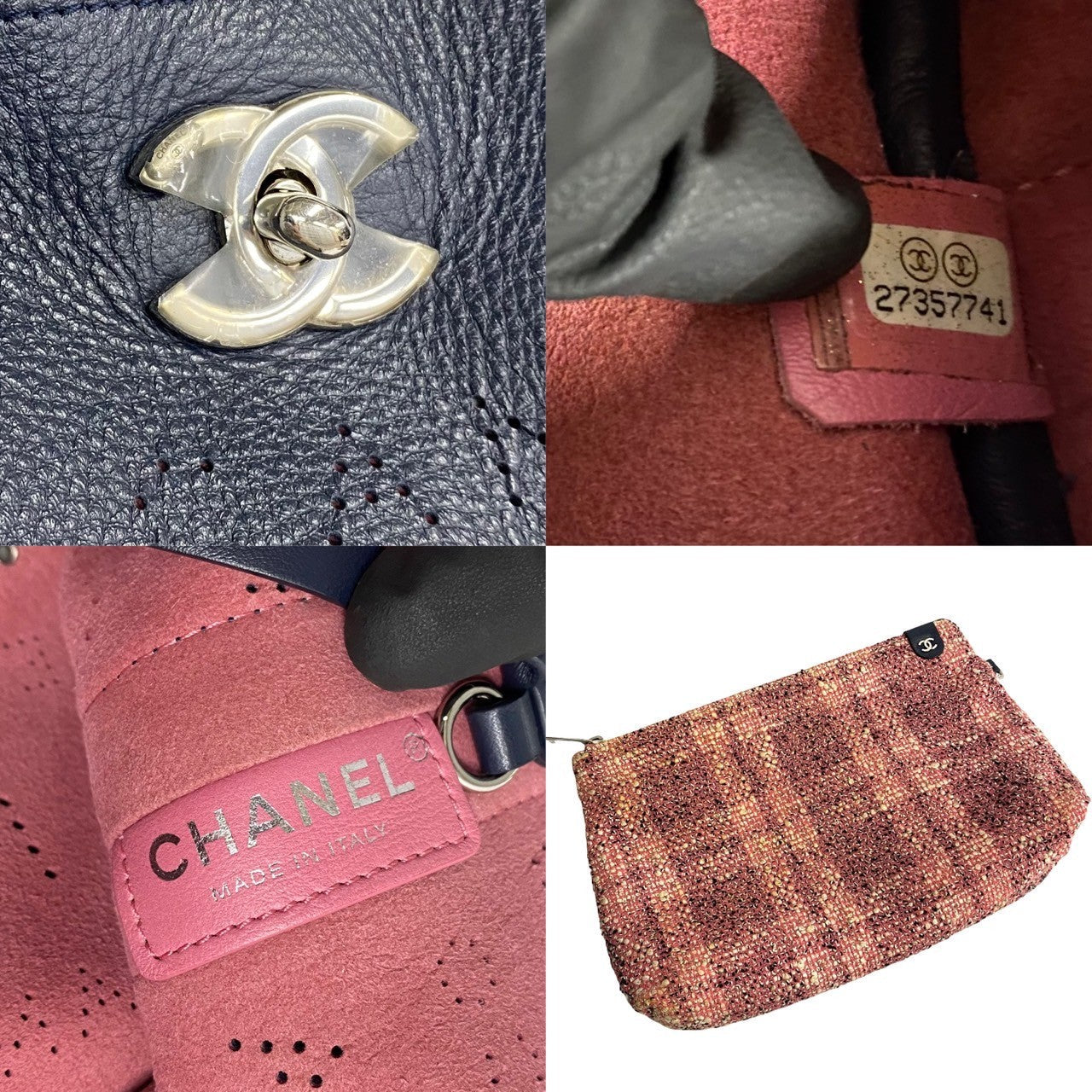 Chanel CC Logo Eyelets Bag  Leather Tote Bag in New Condition