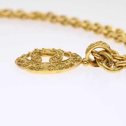 CHANEL Chain Necklace Gold Tone CC 47582A