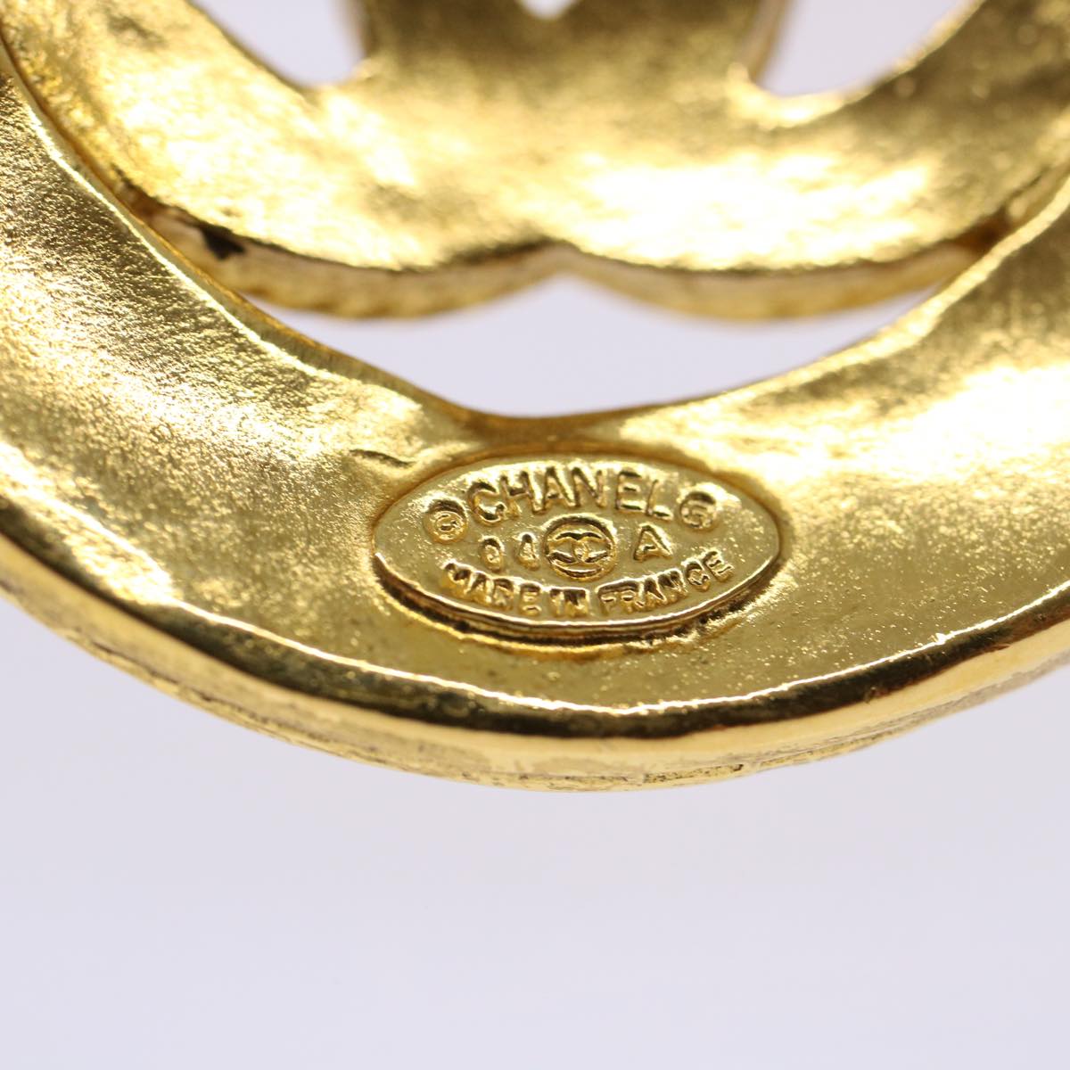 CHANEL Chain Necklace Gold Tone CC 47582A