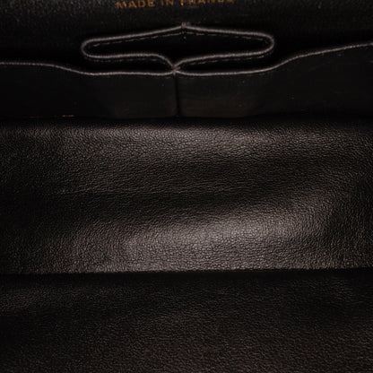Black Chanel Medium Croc Embossed Lambskin 2.55 Reissue Double Flap Bag