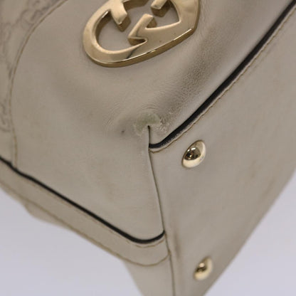 GUCCI  Shima Shoulder Bag Leather White 002404  49070