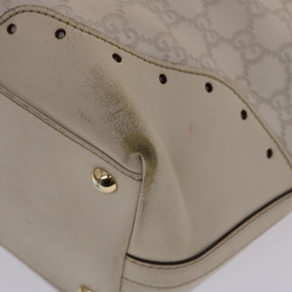 GUCCI  Shima Tote Bag Leather White  49072