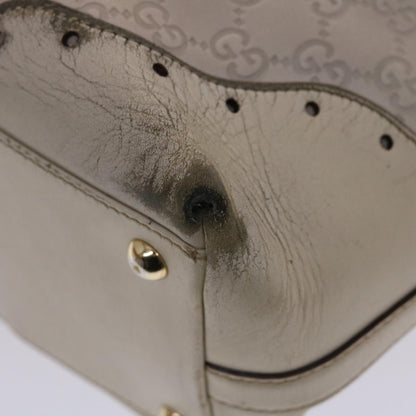 GUCCI  Shima Tote Bag Leather White  49072