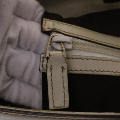 GUCCI  Shima Tote Bag Leather White  49072