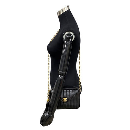 Chanel CC Vertical Quilted Flap Camera Bag  Leather Crossbody Bag