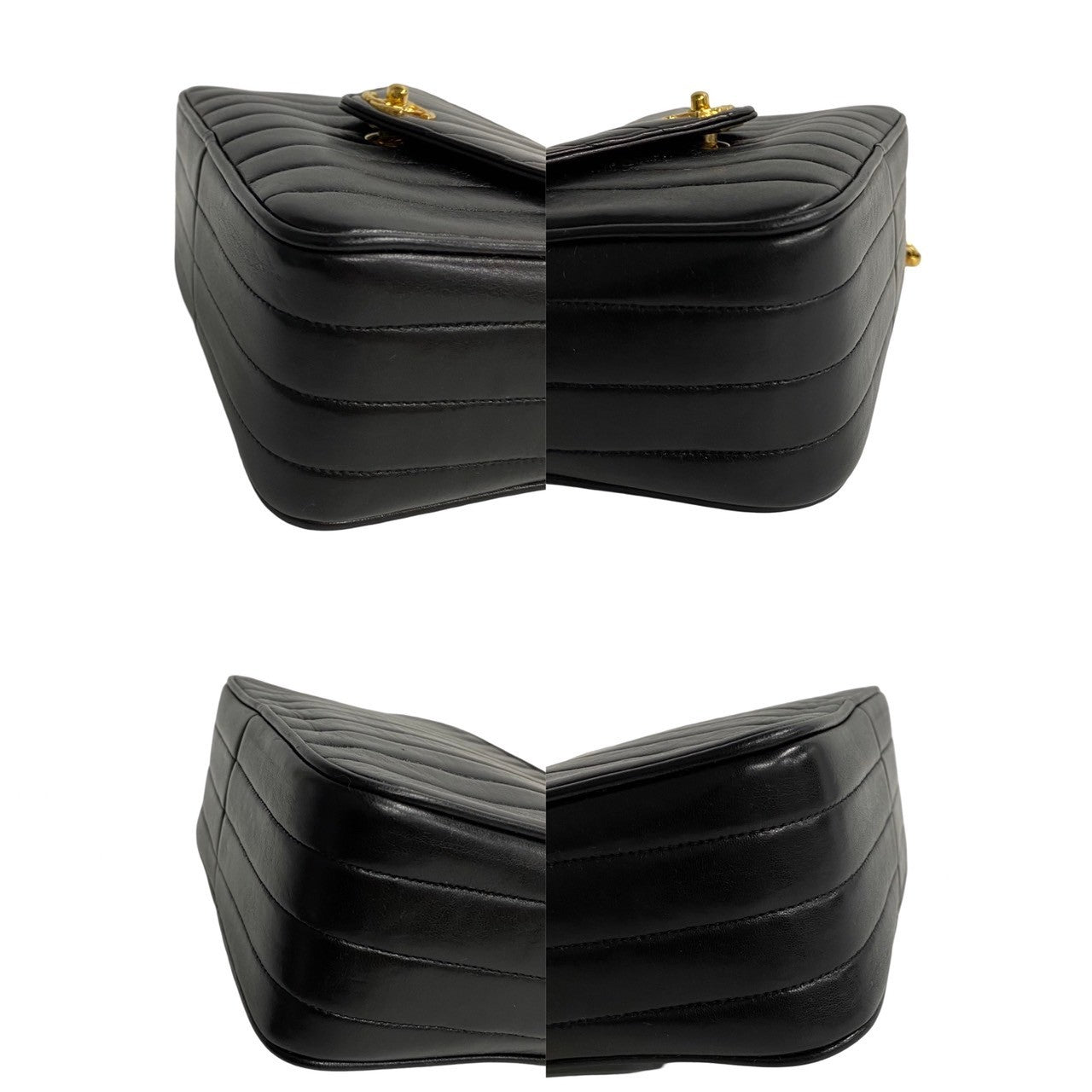 Chanel CC Vertical Quilted Flap Camera Bag  Leather Crossbody Bag