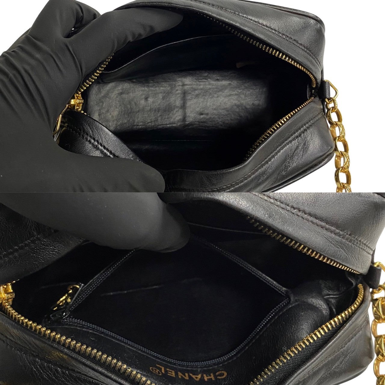 Chanel CC Vertical Quilted Flap Camera Bag  Leather Crossbody Bag