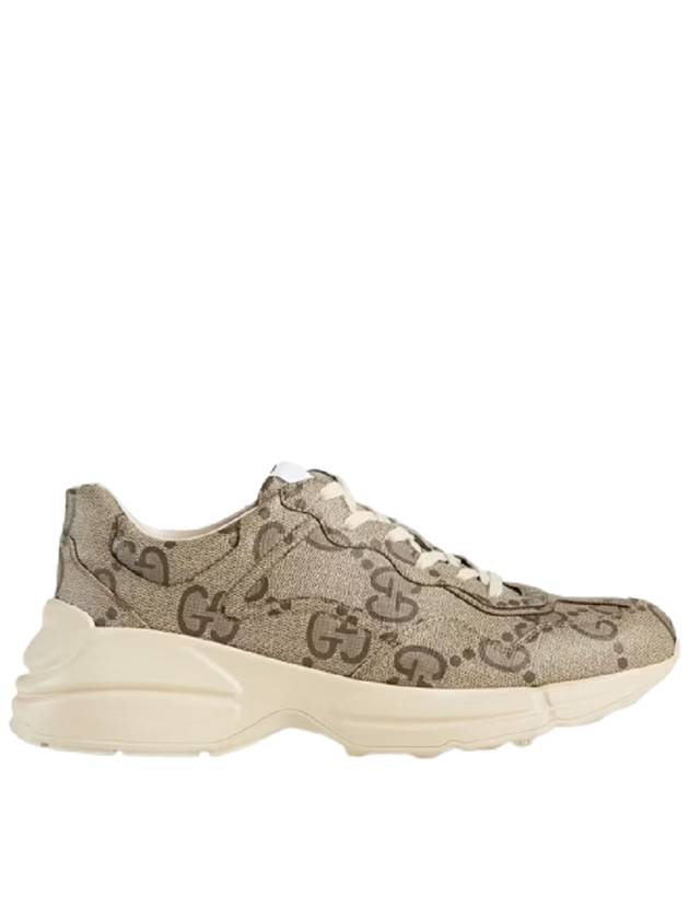 Gucci 100 GG Supreme Rhyton Low Top Sneakers Beige