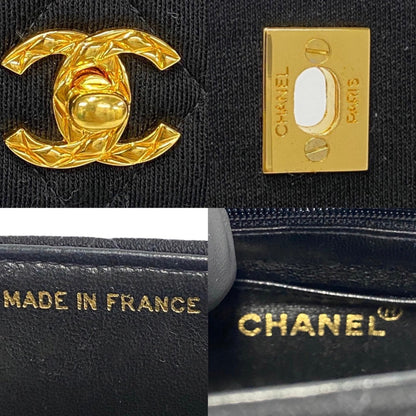 Chanel CC Satin Matelasse Handbag  Canvas Handbag