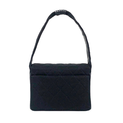 Chanel CC Satin Matelasse Handbag  Canvas Handbag