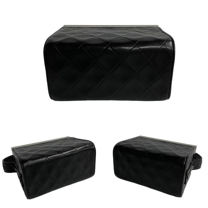 Chanel CC Quilted Frame Vanity Bag Leather Handbag