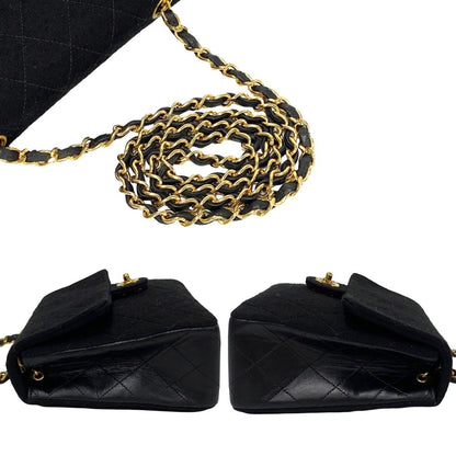 Chanel CC Satin Flap Crossbody Bag  Canvas Crossbody Bag