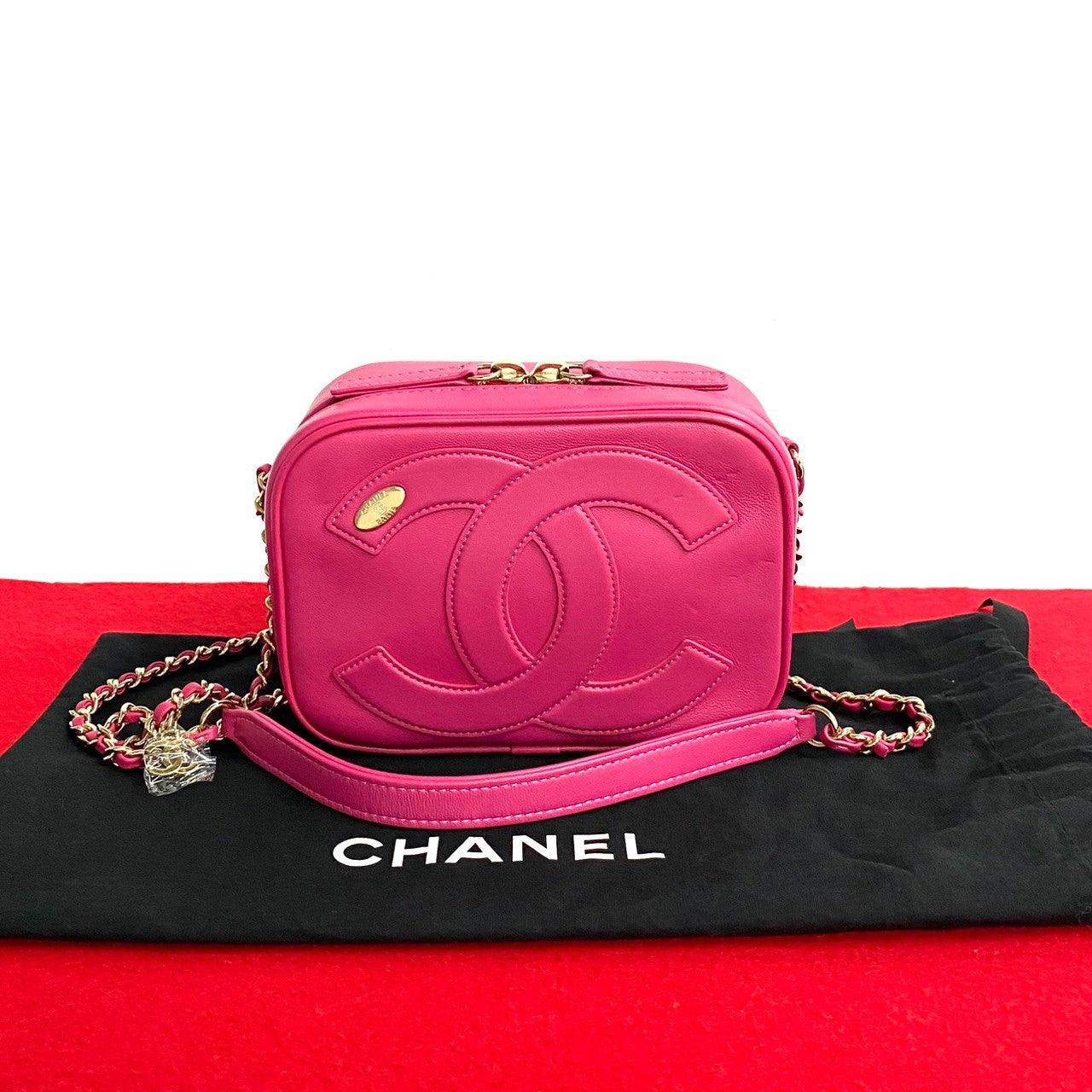 Chanel CC Mania Camera Case Leather Crossbody Bag