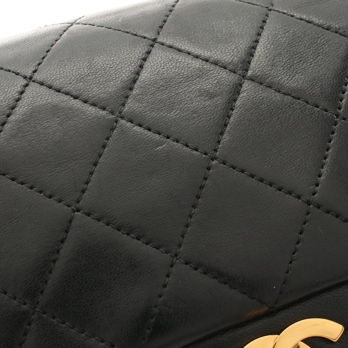 Black Chanel Medium Tall Classic Lambskin Double Flap Shoulder Bag