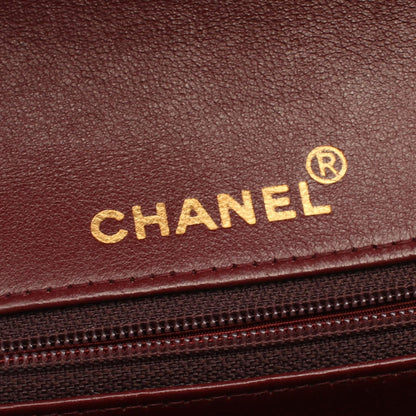 Black Chanel Medium Tall Classic Lambskin Double Flap Shoulder Bag