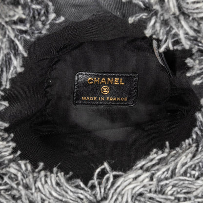 Gray Chanel Mini Denim Mood Bucket with Chain