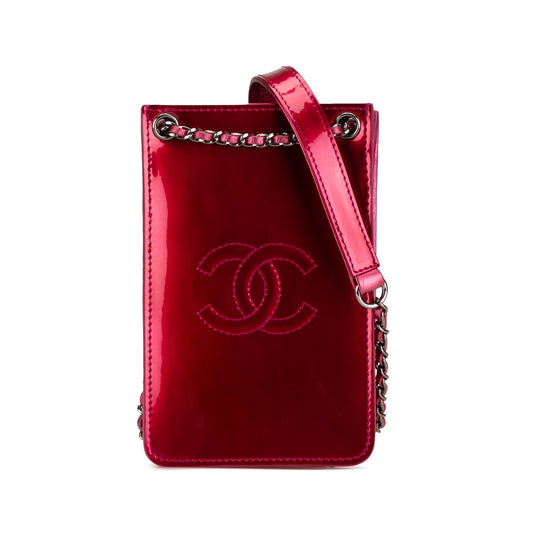 Chanel Sac CC Patent Phone Holder Crossbody