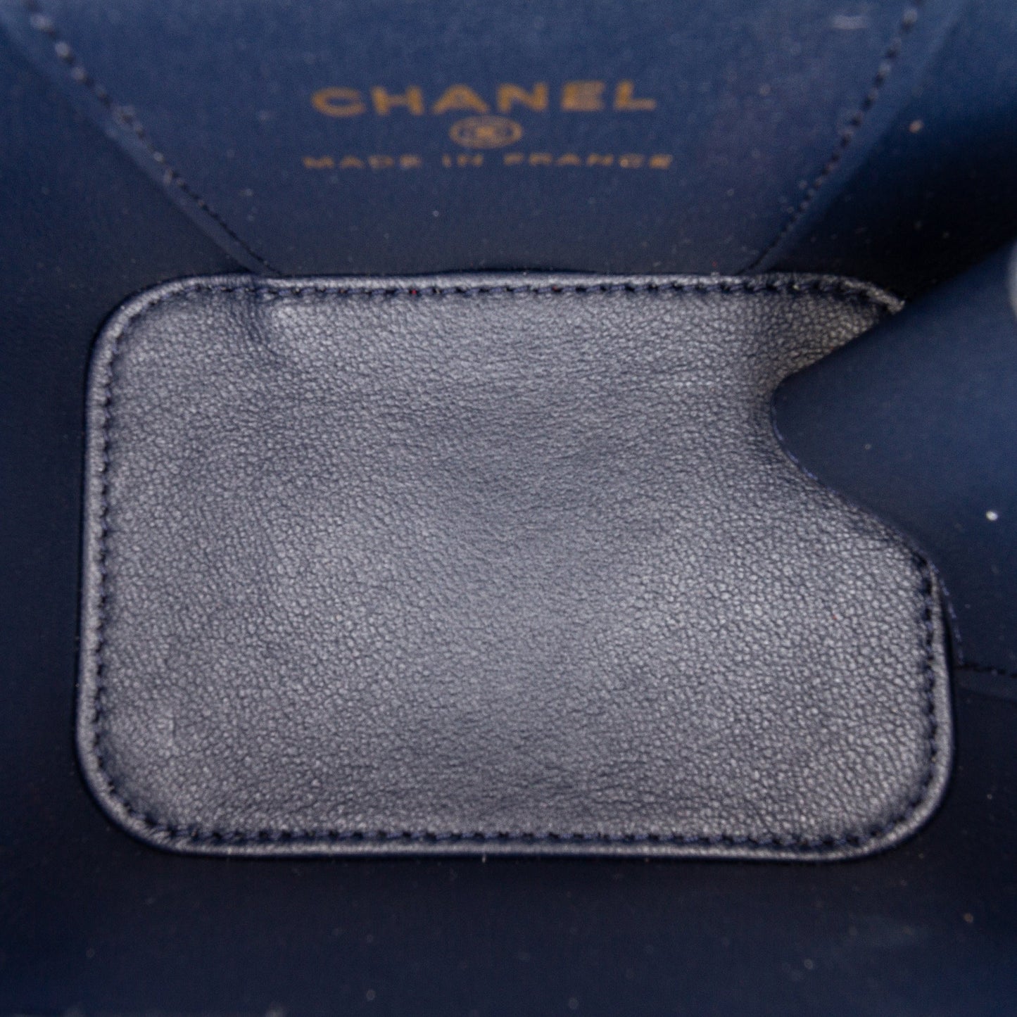 Blue Chanel Small Lambskin Top Handle Vanity Bag Satchel