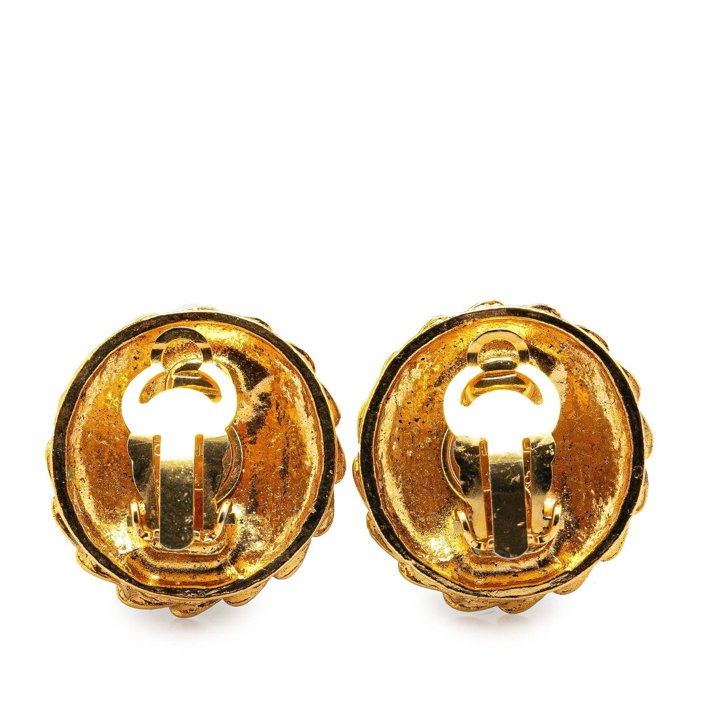 Gold Chanel Gold Plated Mademoiselle Clip On Earrings