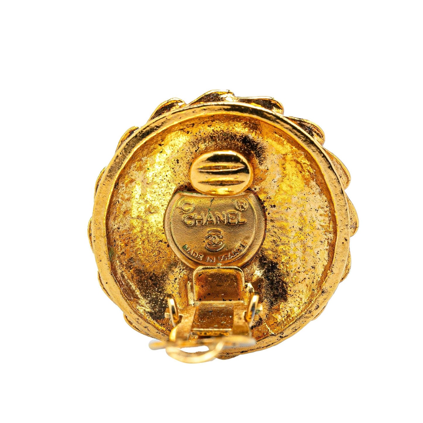 Gold Chanel Gold Plated Mademoiselle Clip On Earrings
