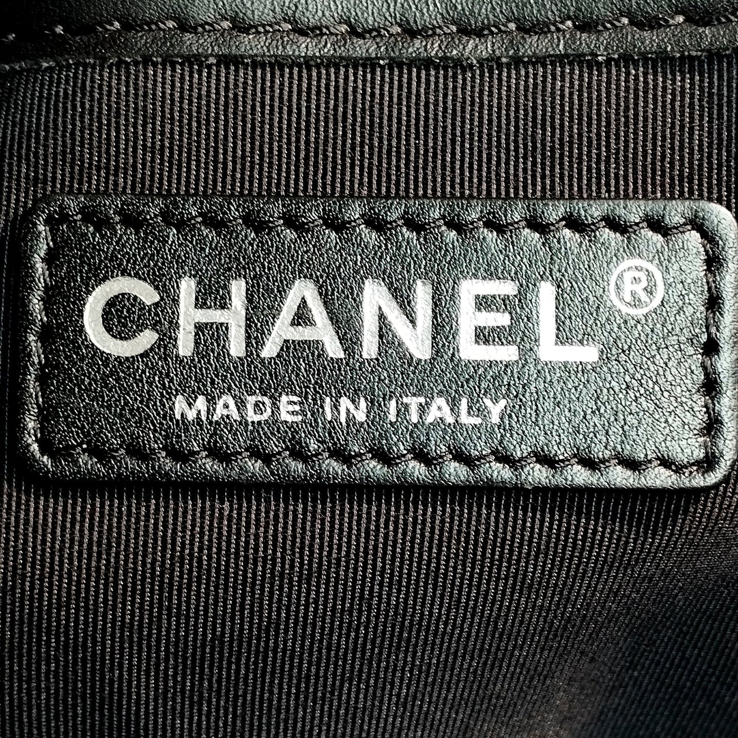 Black Chanel Patent Boy Reverso Shopping Tote