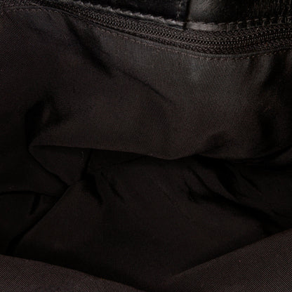 Black Chanel Patent Boy Reverso Shopping Tote