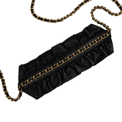 Black Chanel Lambskin Romance Wallet On Chain Crossbody Bag