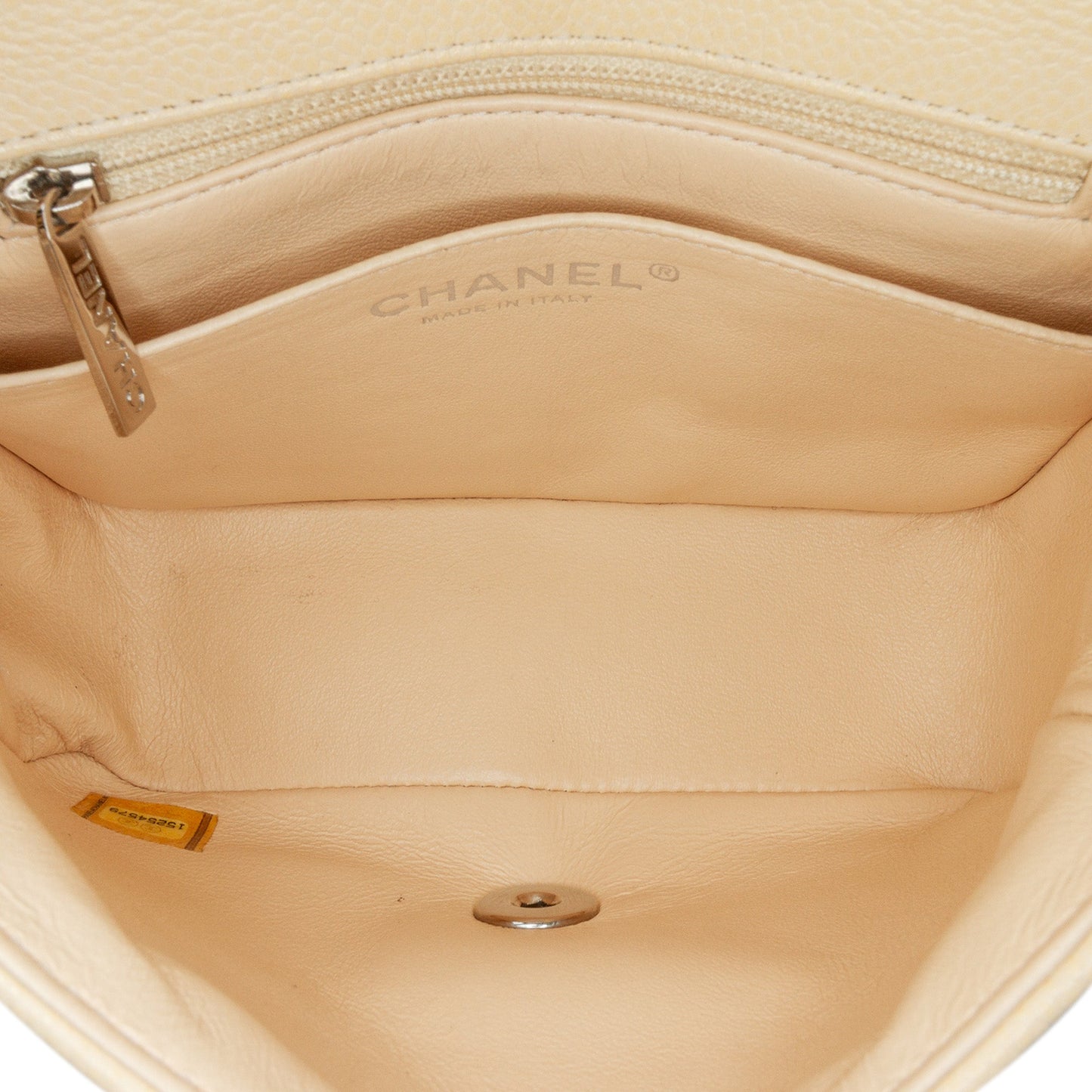 Brown Chanel Mini Square Classic Caviar Single Flap Crossbody Bag