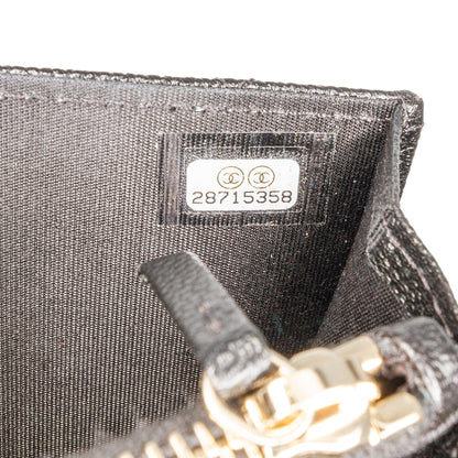 Black Chanel Quilted Caviar Golden Class Wallet On Chain Crossbody Bag