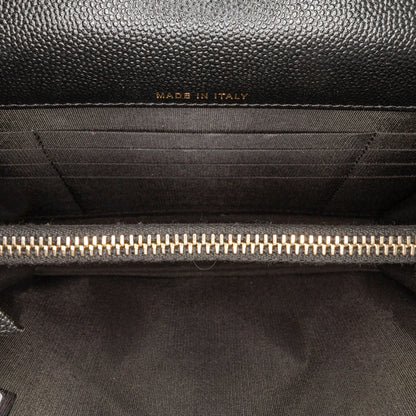 Black Chanel Quilted Caviar Golden Class Wallet On Chain Crossbody Bag